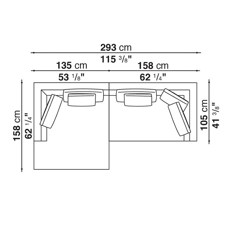 B&B Italia Charles Large Sofa Configuration 02