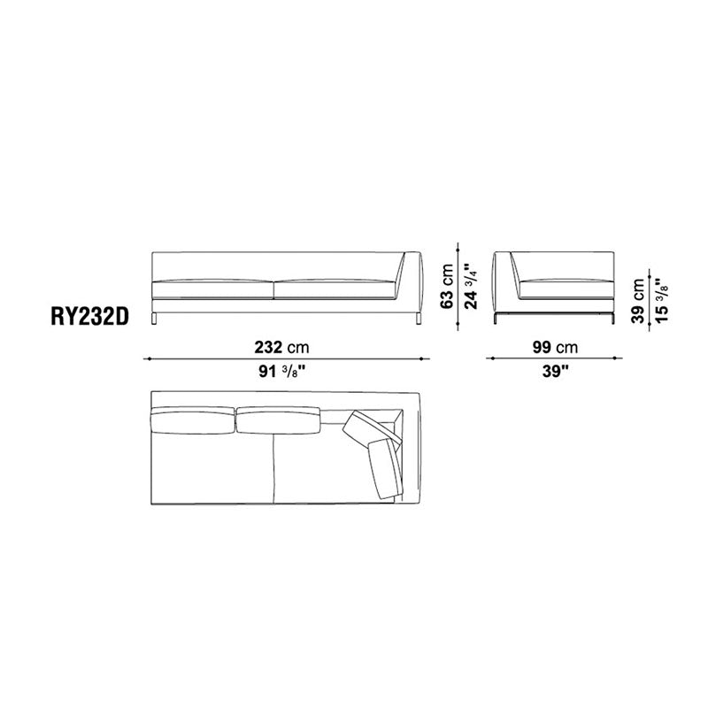 B&B Italia Ray Modular Sofa Composition A