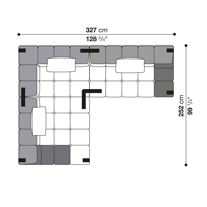 B&B Italia Tufty-Time Modular Sofa Composition A