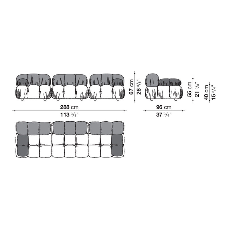 B&B Italia Camaleonda Modular Sofa Comp 02
