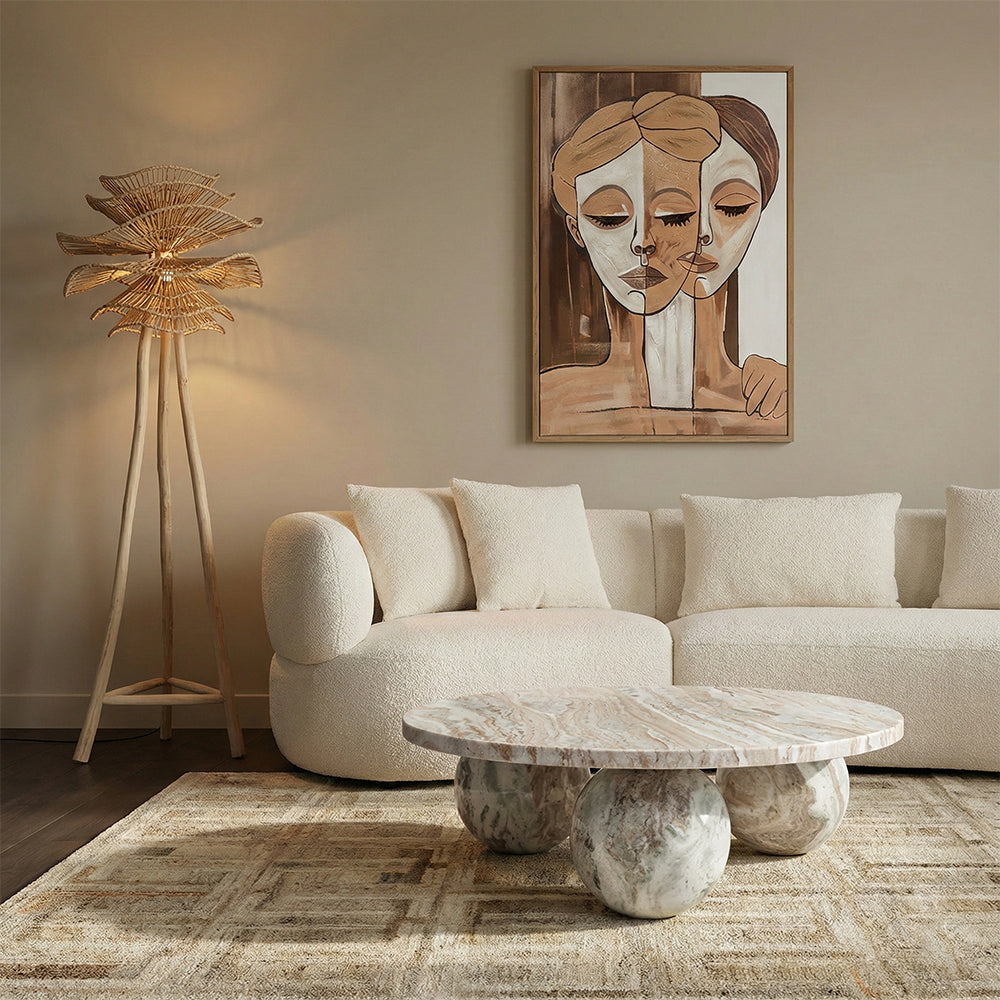 Bejoy Butterscotch Marble Coffee Table