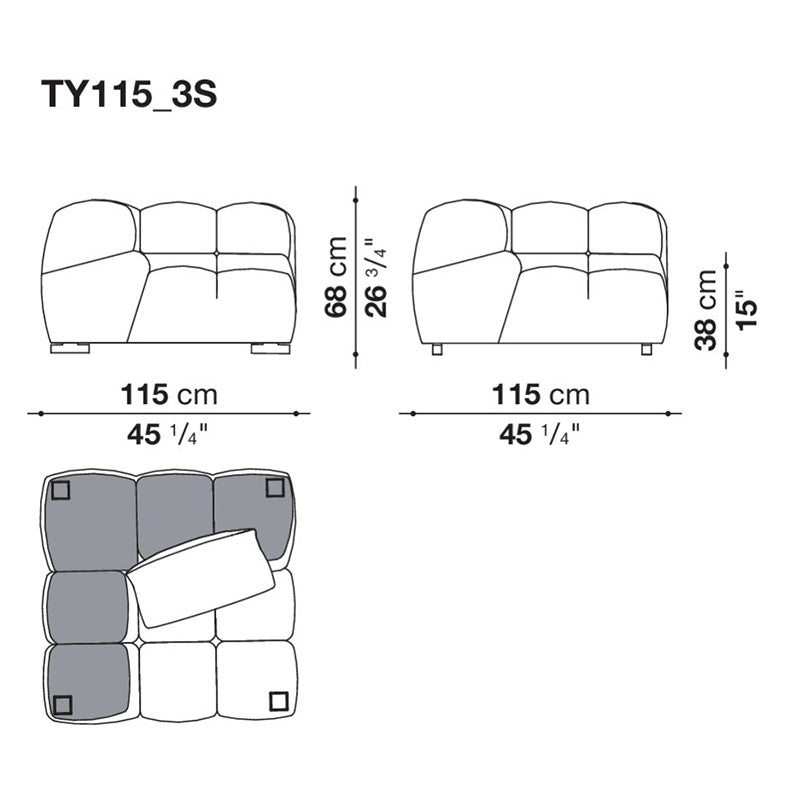 B&B Italia Tufty-Time 20 Modular Sofa Composition D