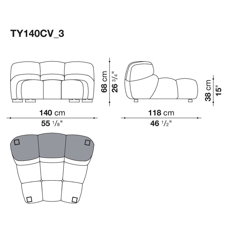B&B Italia Tufty-Time 20 Modular Sofa Composition C