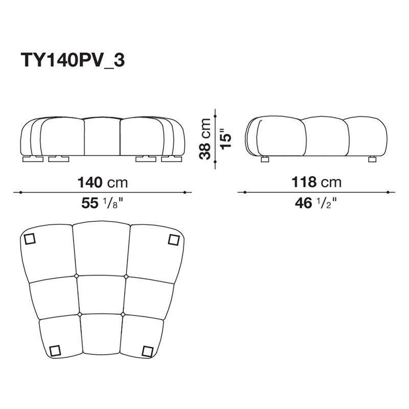 B&B Italia Tufty-Time 20 Modular Sofa Composition D